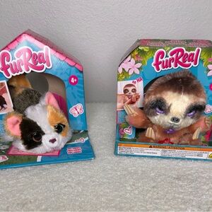Fur Real Baby Kitten & Sloth Bundle / BNIB